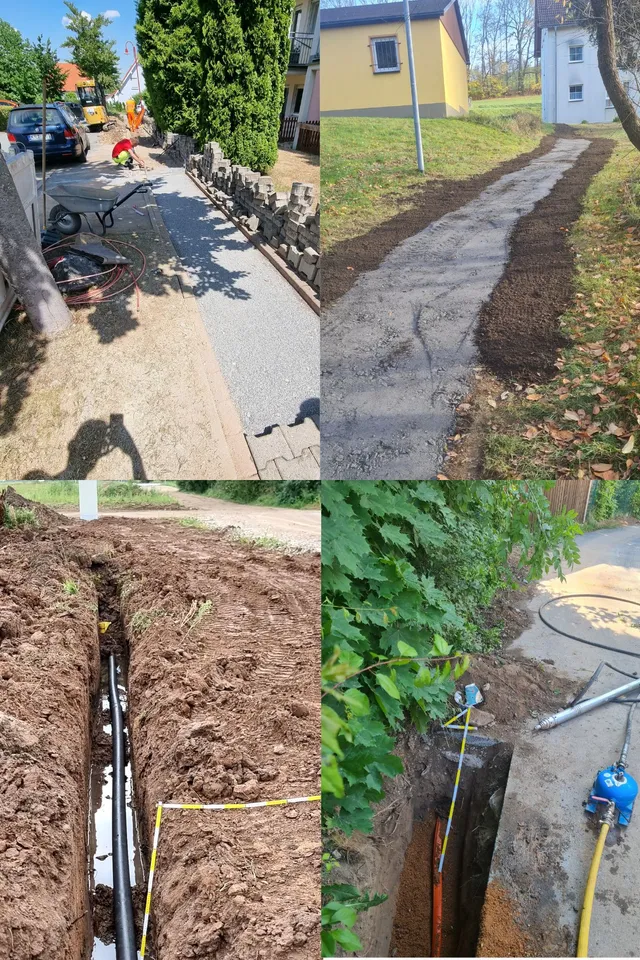 Inžinerinių tinklų klojimo darbai – tranšėjų kasimas, vamzdynų montavimas lauke